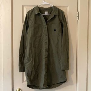 Green vans dress with pockets